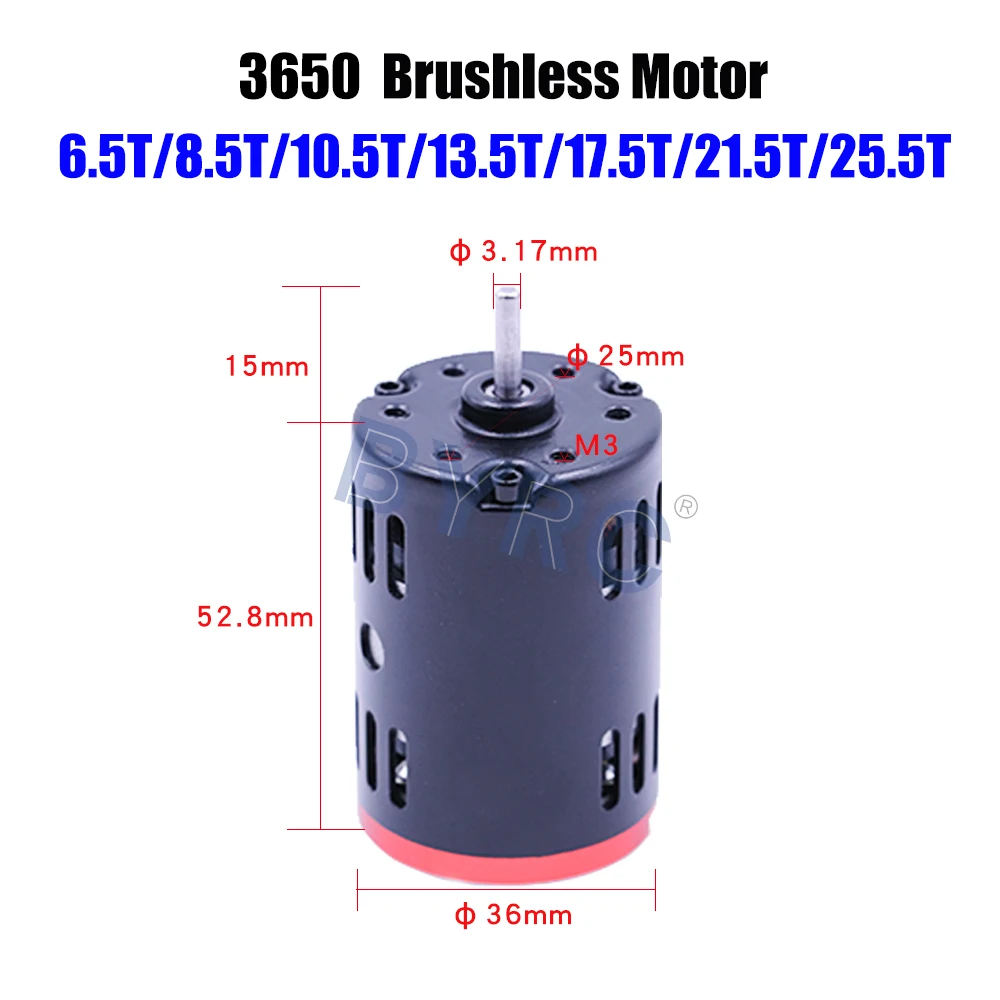 Hobbywing QUICRUN 3650 Sensored G2 6.5T 8.5T 10.5T 13.5T 17.5T 21.5T 25.5T 2-3S Race Brushless Motor For 1/10 1:12 Rc Car Trucks