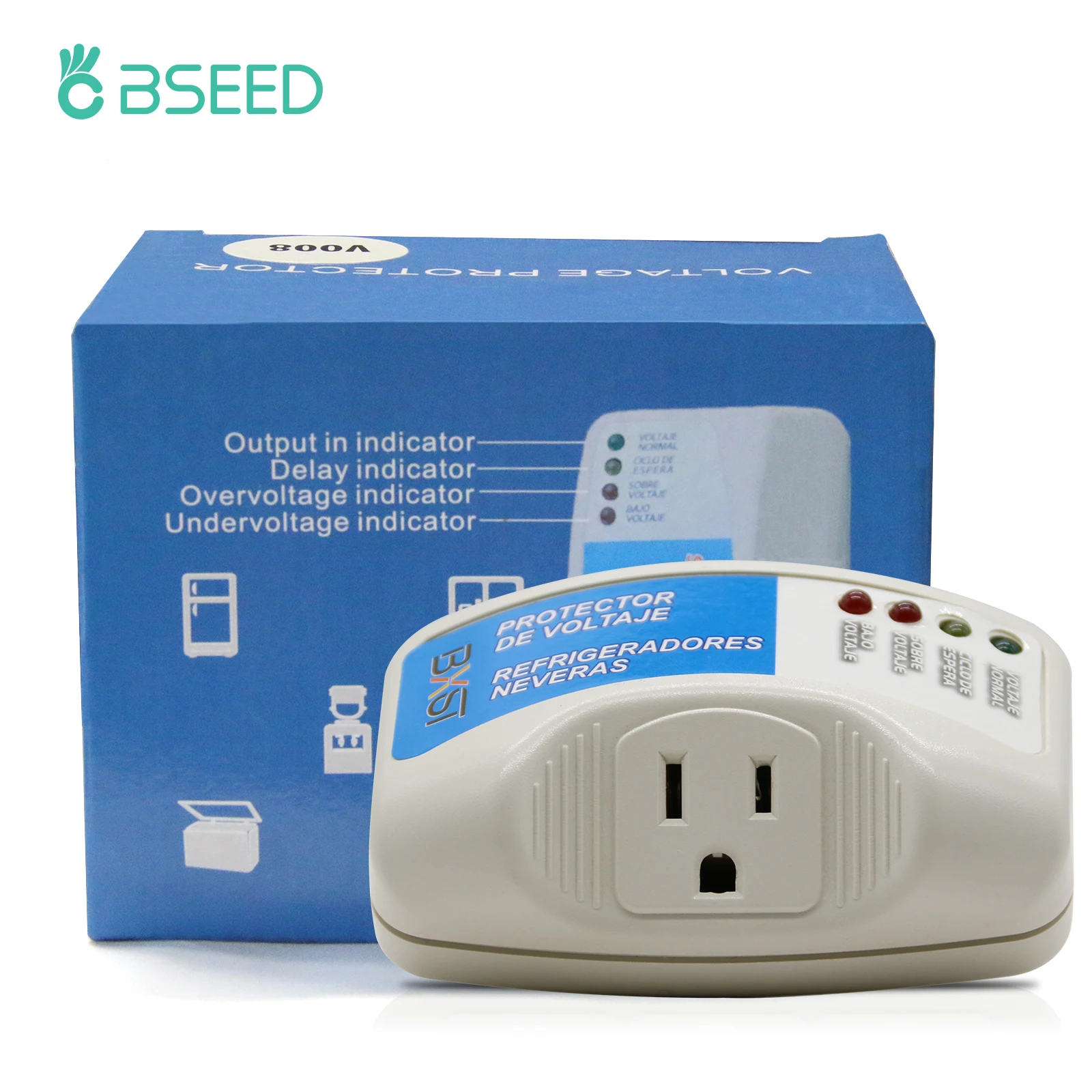 BSEED-Single Outlet Surge Protector Plug, protetor de tensão, supressor de energia para TV, PC, geladeira, 120V, 1400W