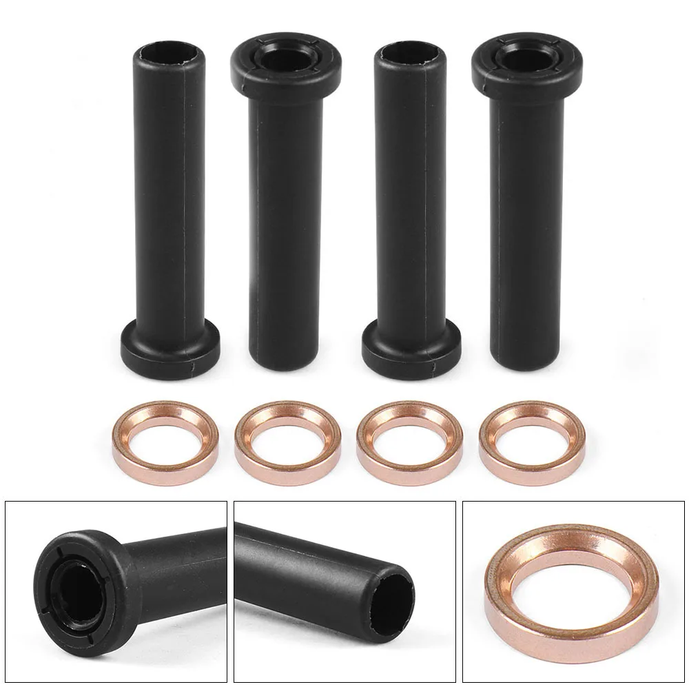 4PCS Front A-Arm Long Bushings for Polaris Trail Blazer 250 1993-2005 W/Spacers TT102103