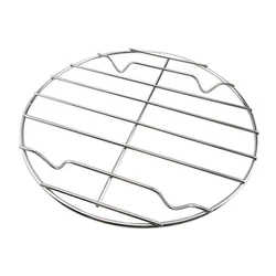 BBQ Replacement Cooking Grate Stainless Steel Round Cooking Grid Nonstick Metal Grilling BBQ For Travel Picnic Carbon Baking