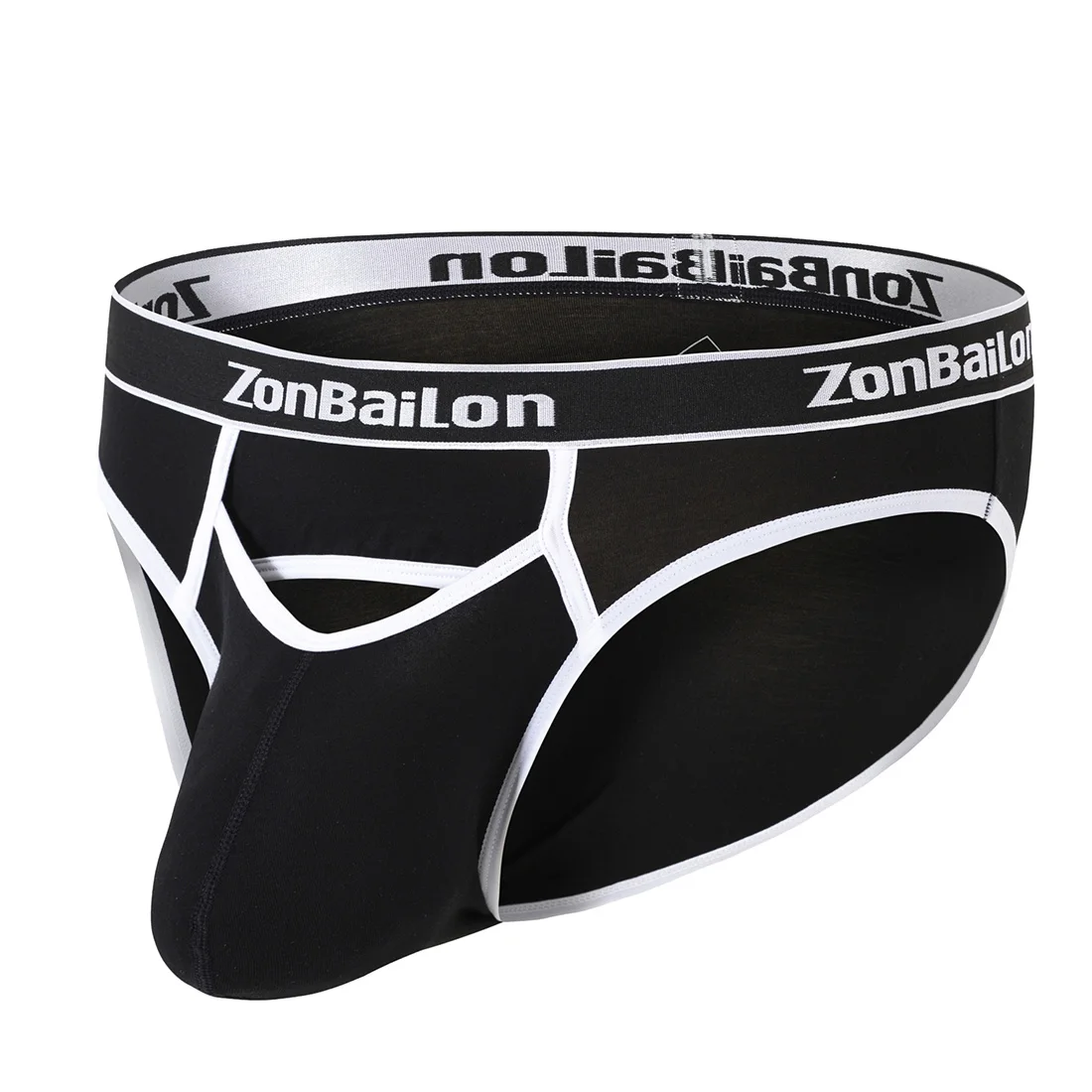 Calzoncillos sexys para hombre, ropa interior elástica de bambú, sin etiqueta, con cinturilla cómoda, color negro