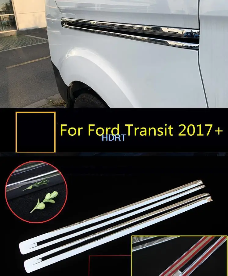 Fit For Ford Transit 2017 2018 2019 ABS Chrome Door Handle Chromium Styling Accessories Modified Designed For Track Car 2pcs