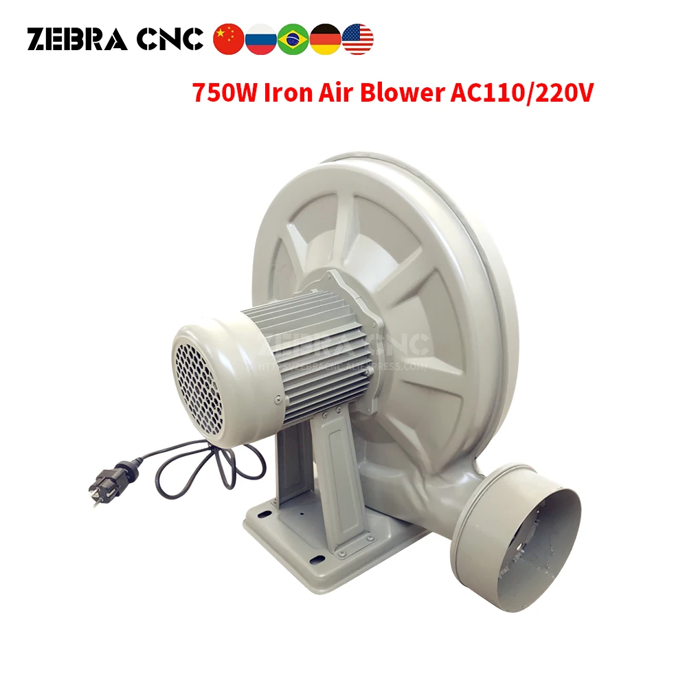 Ventilador de escape a laser, 750w, ventilador centrífugo ac110v ac 220v para máquina de corte e gravação a laser co2, ventilador de pressão média