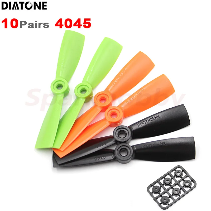 10Pairs Diatone 4045 4x4.5 4inch CW CCW PC Nylon Propeller With Paddle Hub 5mm Aperature 180 200 215 Frame Multicopter Quacopter