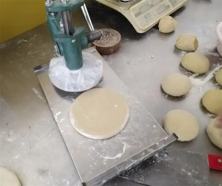 Máquina manual de descascar massa 200-250mm Máquina manual de prensa de massa