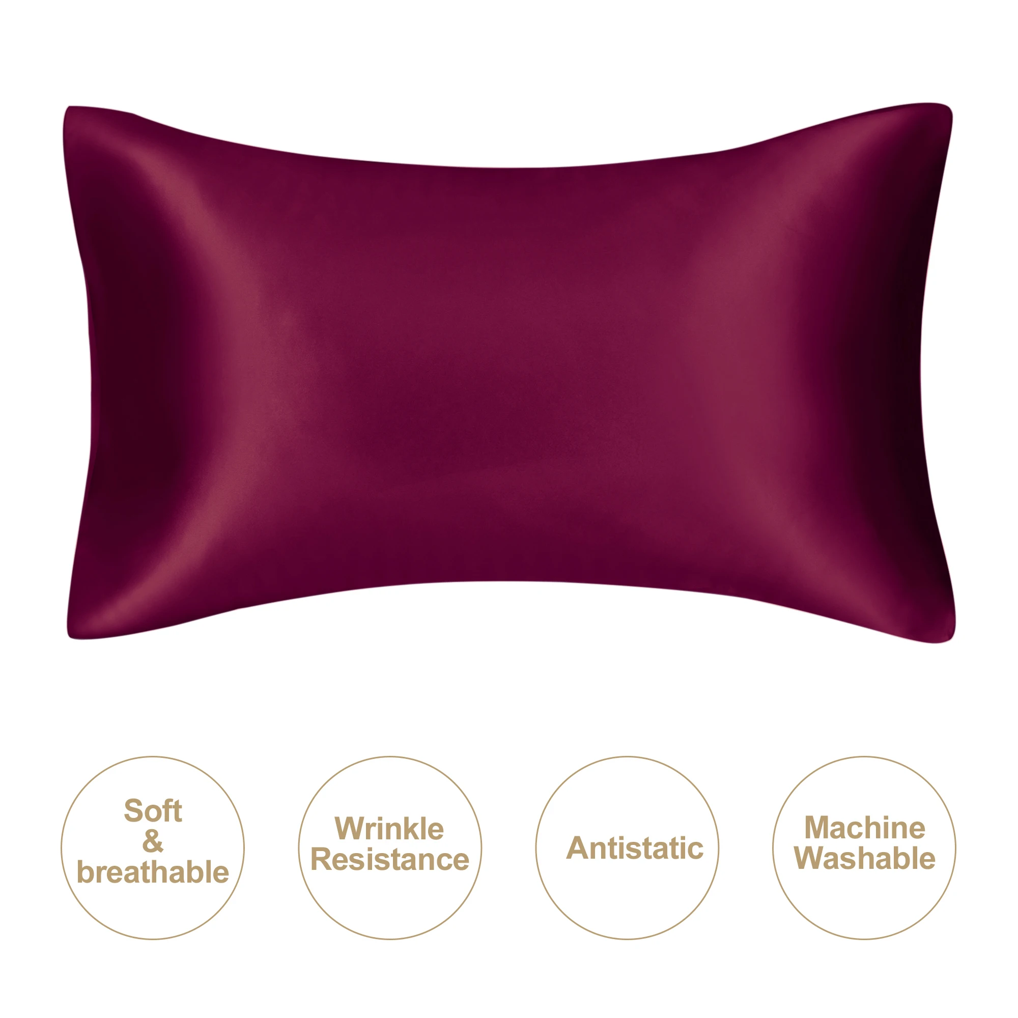 JuwenSilk zijdezachte vlek kussensloop zijdezachte kussensloop natuurlijke zijden kussensloop moerbeizijde kussensloop standaard koningin k - afbeelding 1
