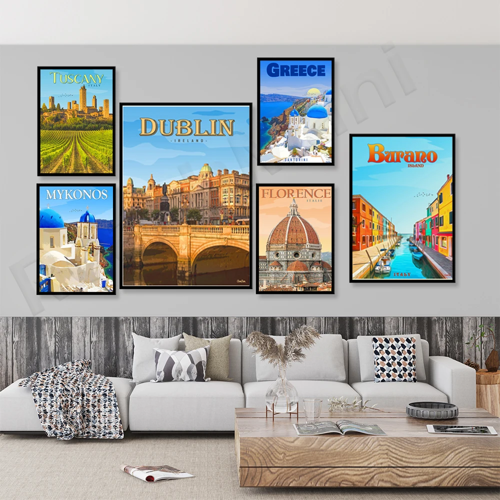 Tuscany-Italy, Burano-Italy, Budapest-Hungary, Santorini-Greece, Florence, Paris-France, Dublin-Ireland, Mykonos-Greece travel p