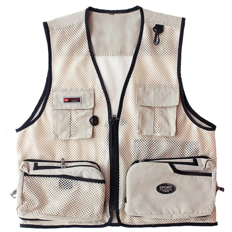 

Men Summer Vest Outdoor Multi-pockets Photography Men Fishing Vest Mesh Male Vest Men Fishing Waistcoat Photography Clothing