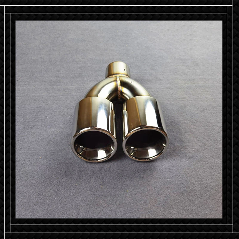 

1 Pc Y Model 304 Stainless Steel Exhaust Pipe Muffler Tip Tail Throat Universal Out 89/101MM Car Accessories Tailpipe Nozzles