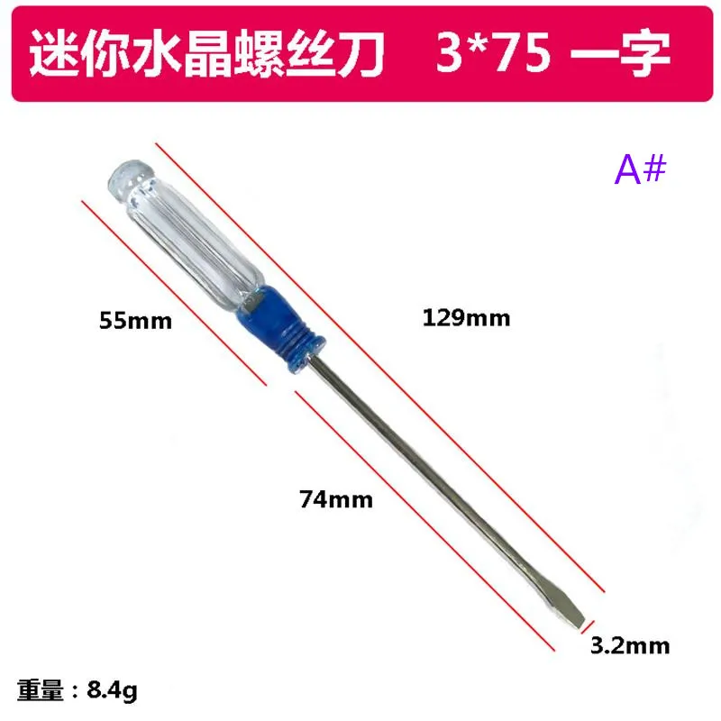 Cacciavite piccolo in cristallo da 3MM con cacciavite magnetico trasparente per riparazione cellulare