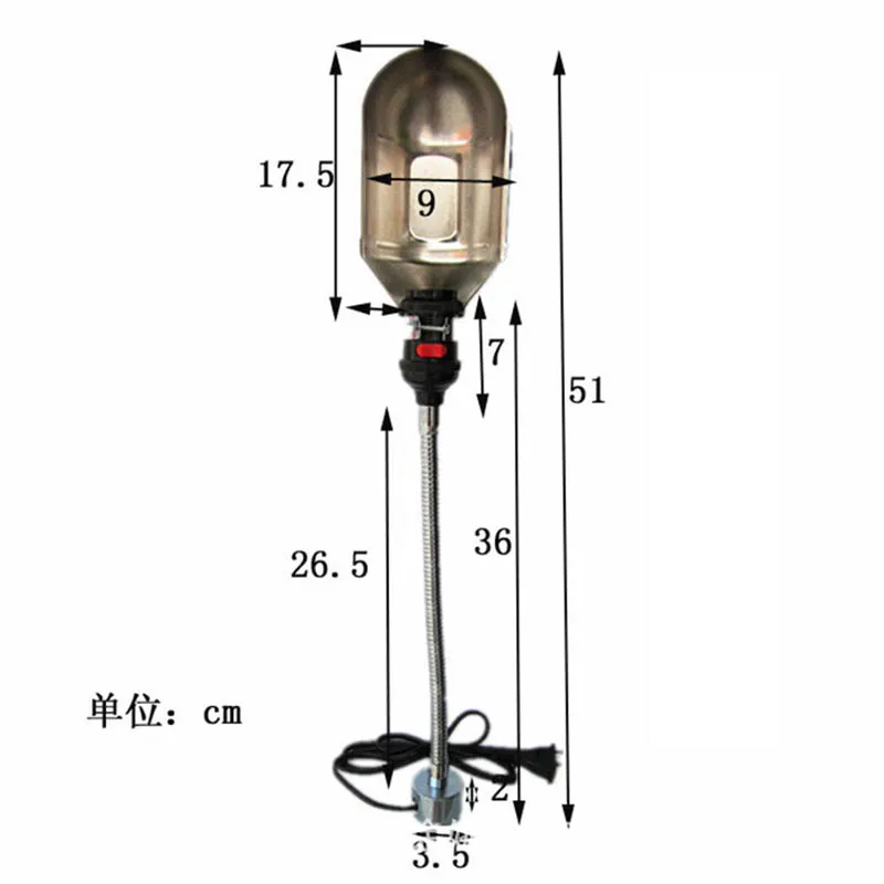 02 tornio magnetico lampada magnete tubo forte macchina utensile magnetica lavoro Hardware tubo lampada da tavolo trapano lampada da tavolo