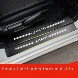 Car Threshold Strip For Honda Jade 2013-2019 PU Anti Scratch Waterproof Paste Interior Protection Decorative Accessories