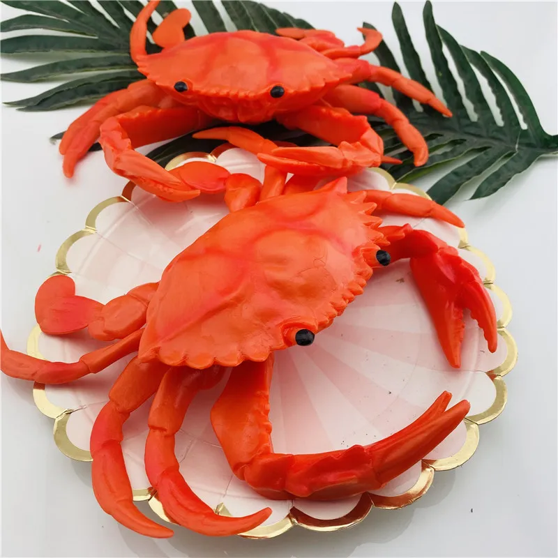 Simulation Crab Model Soft Rubber Squeak Pinch Toy For Children Adult Antistress Squeeze Stress Relief Decompression Toys Gifts