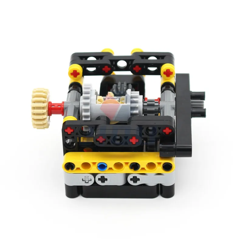 MOC High-tech Automatic Gear Change Version of 2 Speed Gearbox Model Building Blocks Bricks Compatible with PF Set DIY Toys