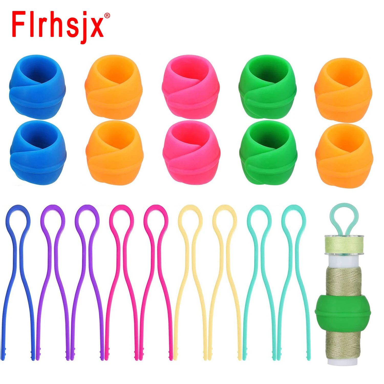 

20pcs Thread Spool Savers Plastic Thread Clips Bobbin Thread Holder Silicone Thread Saver for Sewing Machine Bobbins Organizer