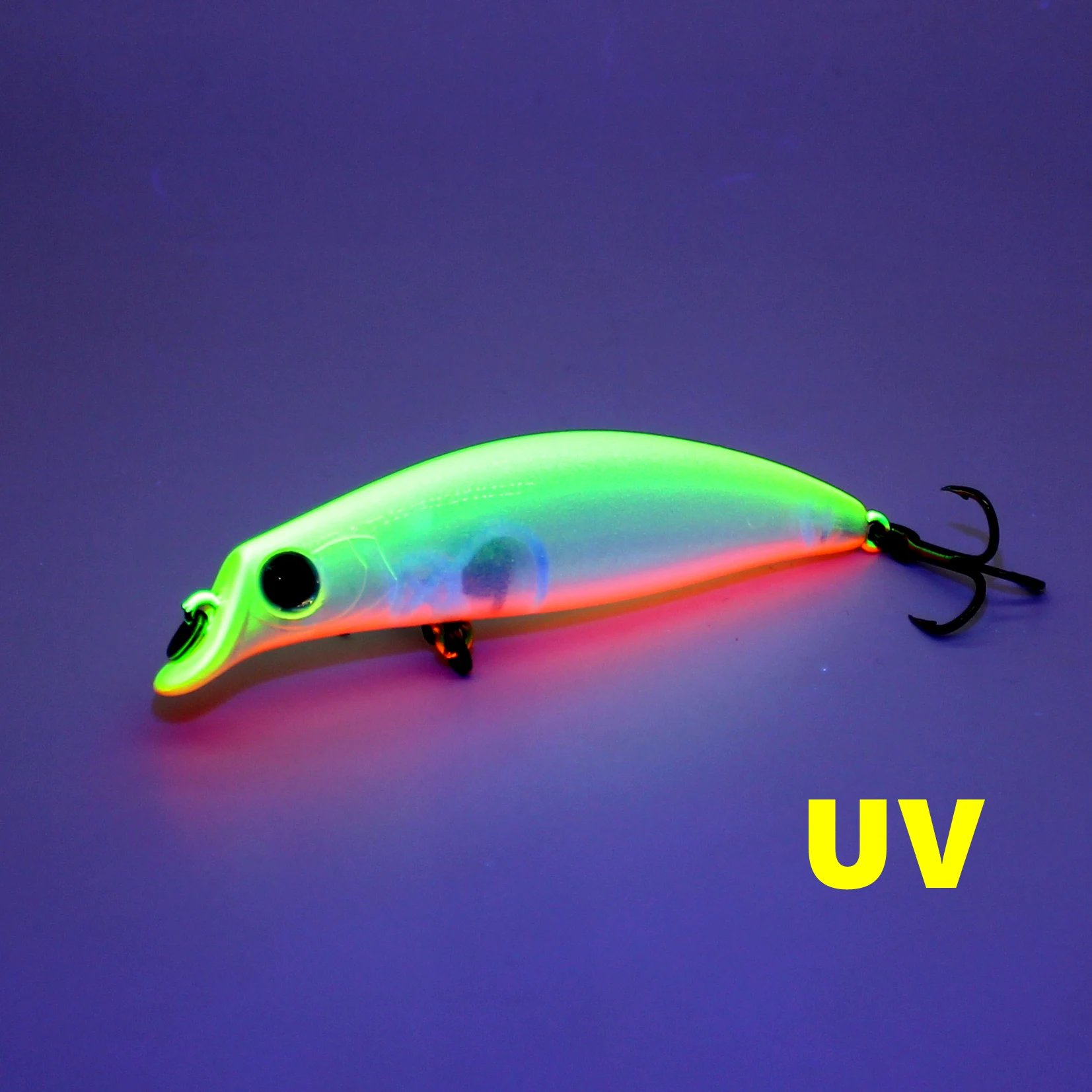 AOCLU Topwater Hybird Swimmer 75mm 6.5g Hard Bait Minnow Stick Lure Bass Trout Boat Fishing UV Painting Glow In Water