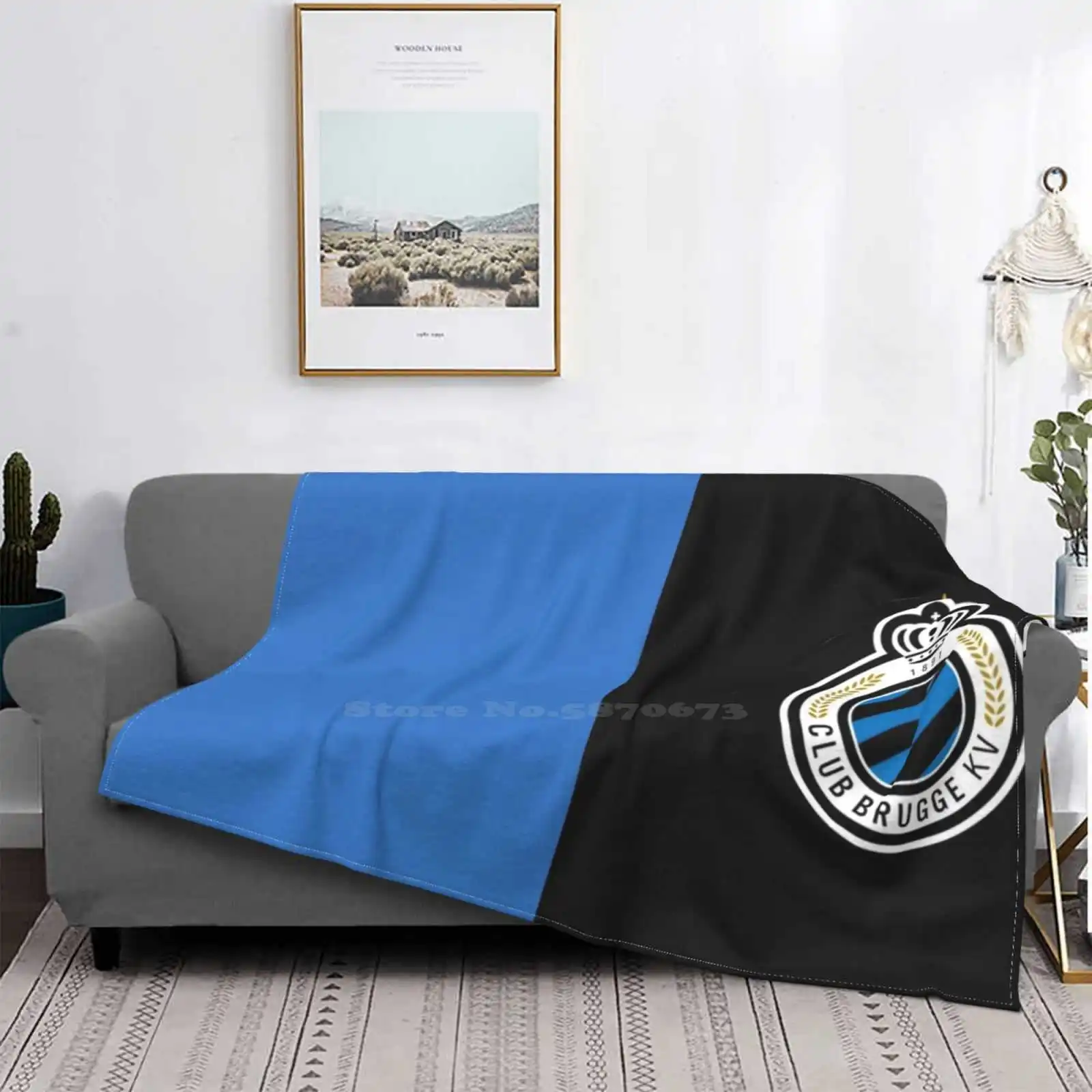 Brugge Best Selling Room Household Flannel Blanket Club Brugge Koninklijke Voetbalvereniging Bruges Royal Football Association