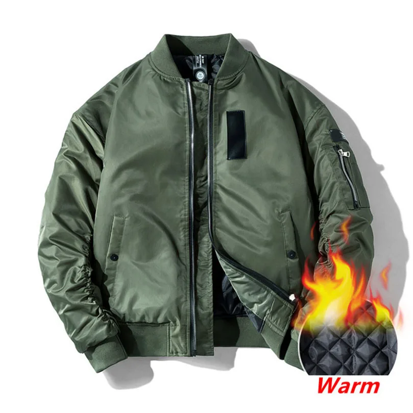 

Spring Autumn Military Bomber Jacket Men Outwear Pilot Coat Casual Baseball Jackets Varsity Jackets Brand Padded Early Winter