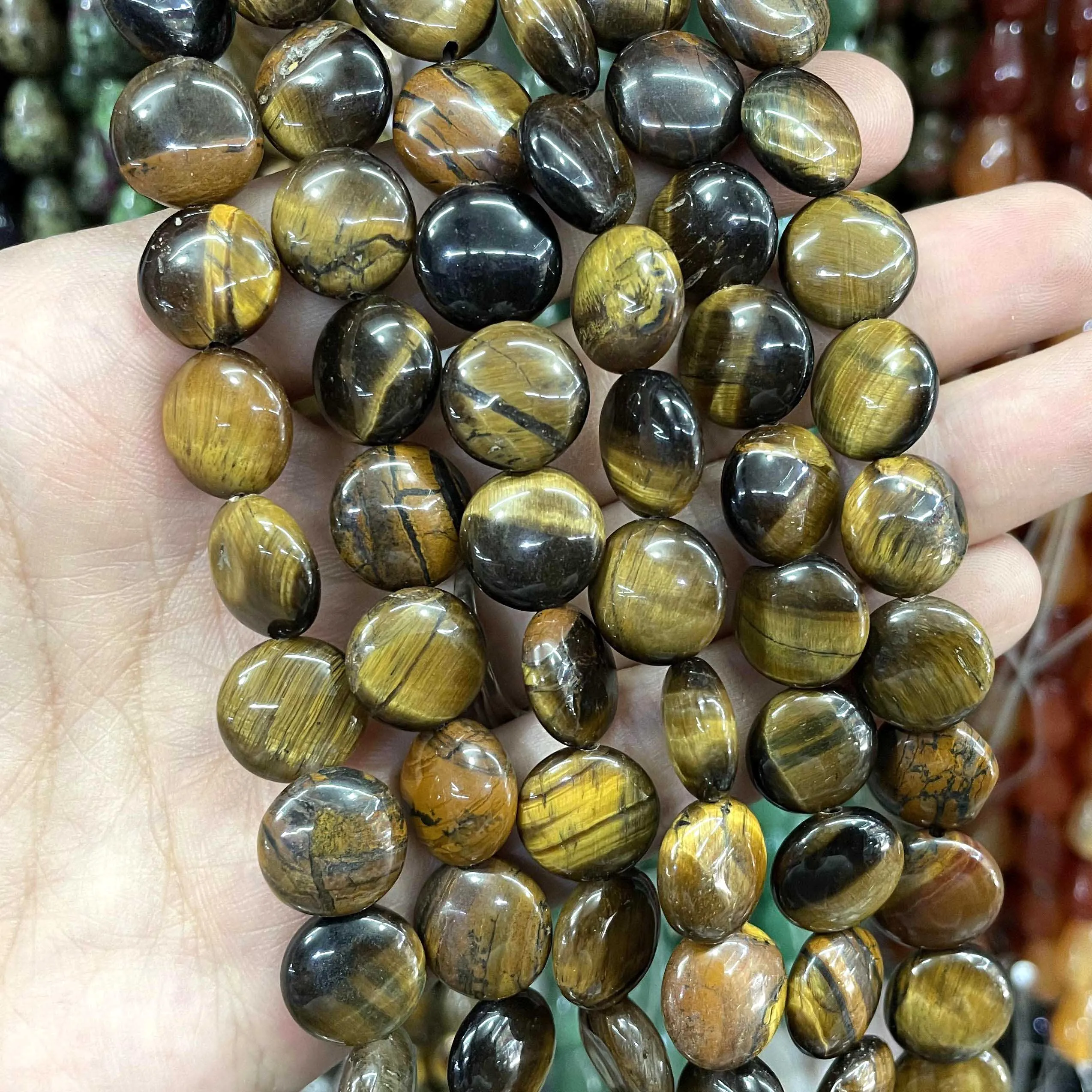 10 12 14 16mm Natural Stone Agates Opal Quartz Turquoises Tiger Eye Round Beads For Jewelry Making DIY Ear Studs Bracelet