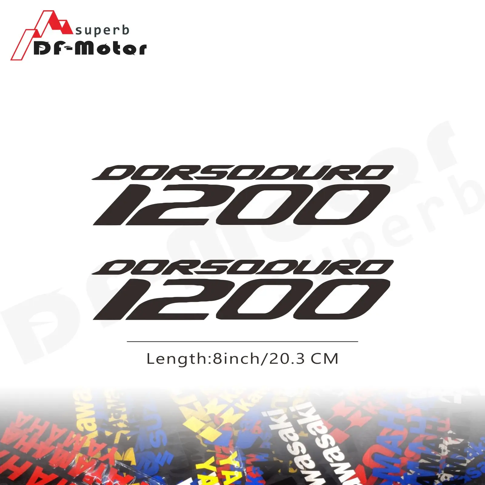 8 Polegada adesivo reflexivo decalque da motocicleta adesivos de carro rodas carenagem capacete adesivo decalque para aprilia dorsoduro 1200 rsv4