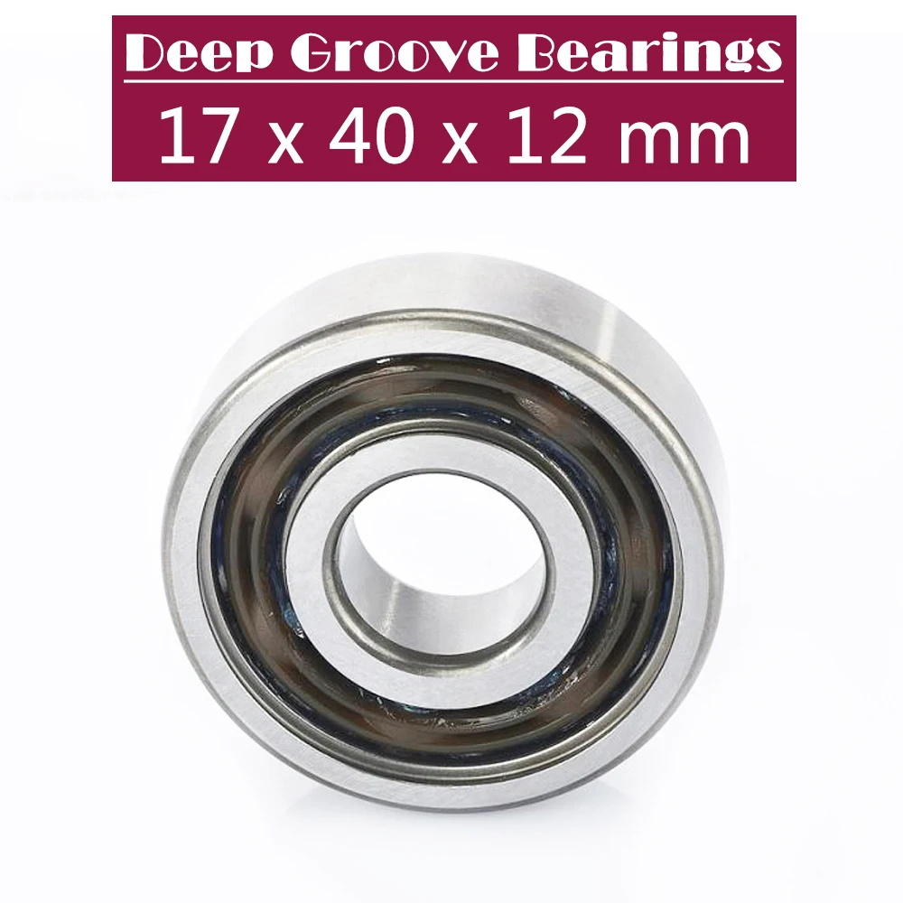 6203RZ Bearing 17*40*12 mm ( 4 PCS ) Mute High Speed For Motorcycles 6203 RS 2RZ Ball Bearings 6203RS 2RS With Nylon Cage