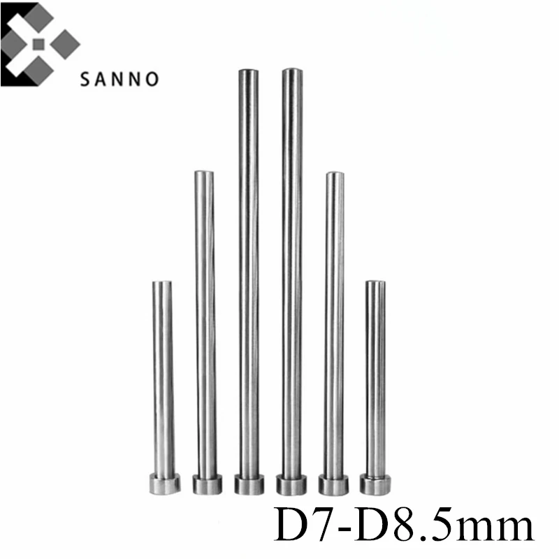 

10pcs D7mm D7.5mm D8mm D8.5mm L100mm -L300mm Straight Lock Pin Mould Ejector Pins For CNC Lathe Parts Guide Ejector Needle