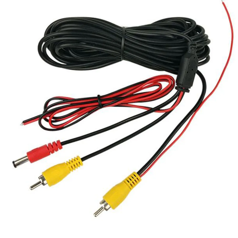 Car Reversing Video Camera Power Cable Universal Navigation Rear View Lotus Head AV Extension Cable More Stable Transmission