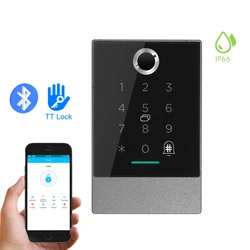 K2 K2F IP67 Waterproof Bluetooth TTLock APP Biometric Fingerprint Door Access Control RFID Card Access Controller System