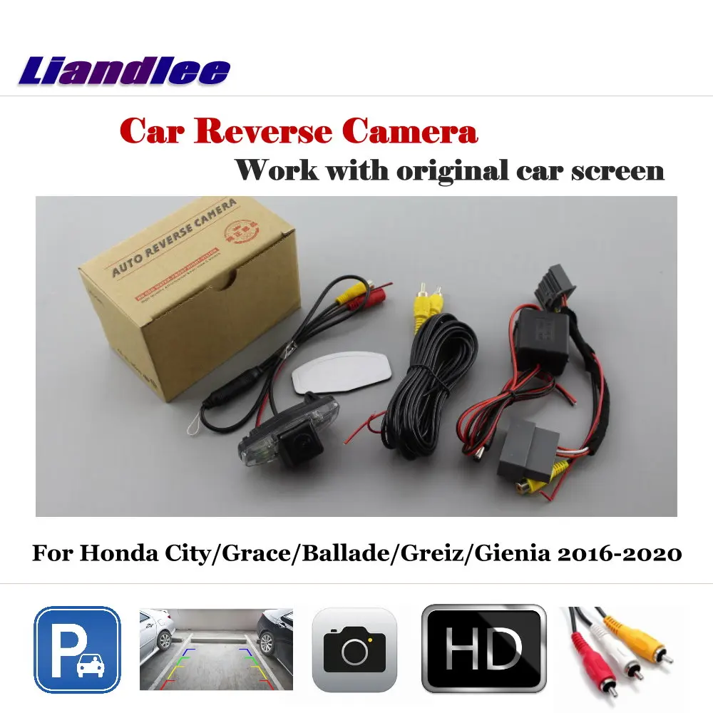 For Honda City/Grace/Ballade/Greiz/Gienia 2016 2017 2018 2019 2020 Car Rear View Camera HD CCD Reverse CAM Accessories