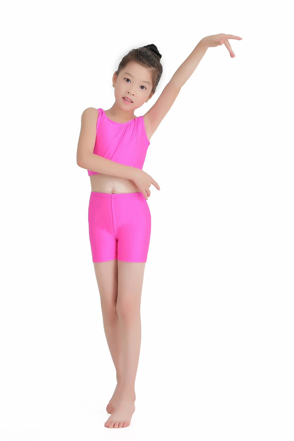 Speerise Toddler Ballet Set Exercise Tops & Shorts Red Gymnastics Tops for Girls  Spandex Bodysuit Ballet Dance Costumes