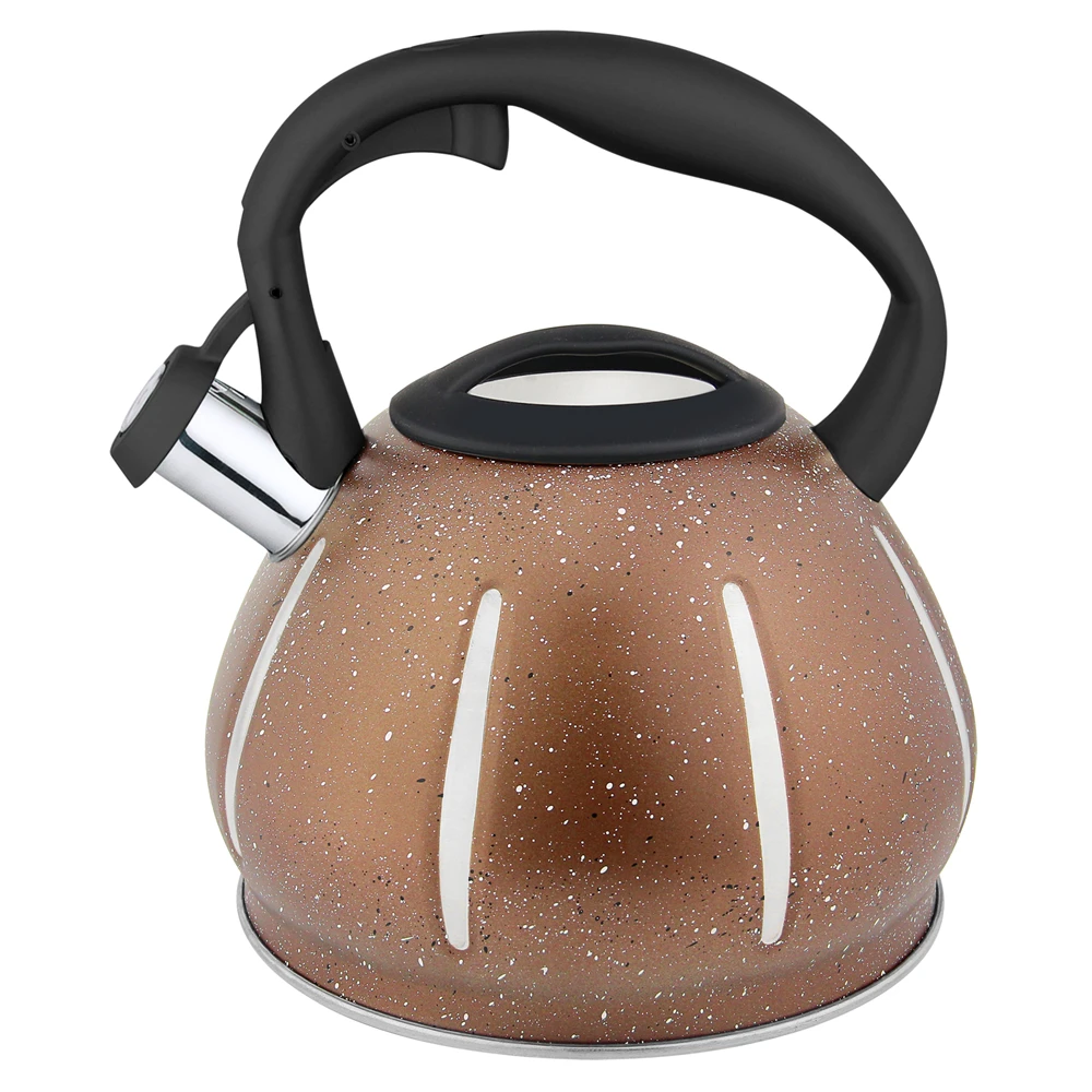 

Hausroland Teapot stainless steel marble coating whistling kettle 3L