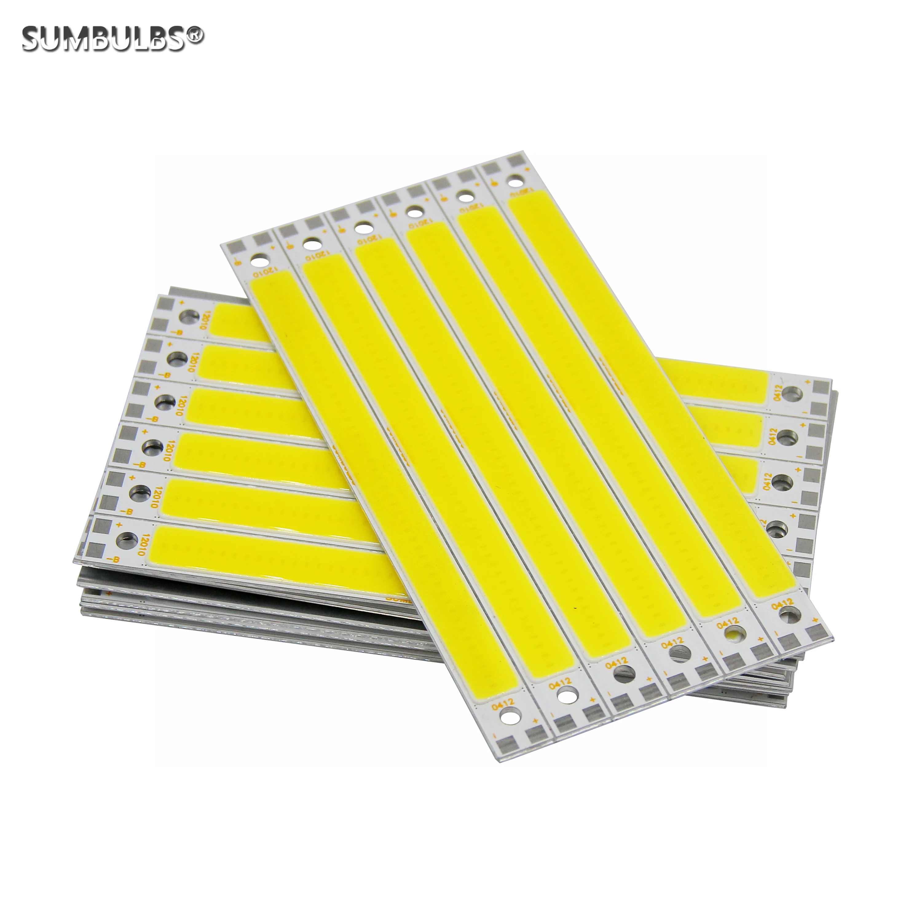 SUMBULBS 120mm 12V COB Tira CONDUZIDA Fonte de Luz Emitindo Diodo Lâmpada de Iluminação 10W Lâmpada LED COB Chip para DIY lâmpada