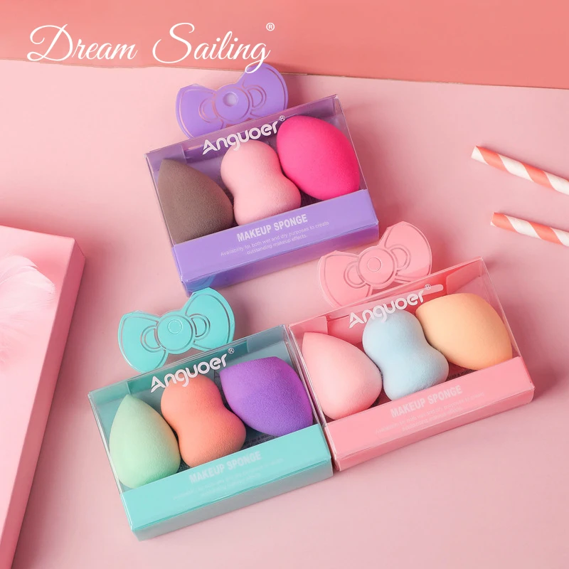 Make Up Tools 3pcs Sponge Professional Cosmetic Puff Cute Foundation Concealer Powder Beauty Sponge Puff Cosmetic Accessories