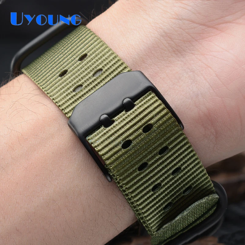 Neue Ankunft Militar uhr strap Striped Einfache ersatz nylon uhr band armband uhr zubehör wasserdichte 280mm männer gürtel