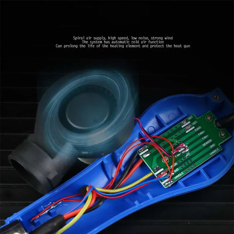 Imagem -02 - Pistola de ar Quente Estação de Solda Mecânico Hk-959d sem Chumbo 650w Led ar Macio Mudo Pistola de ar Quente Estação de Solda e Desoldering