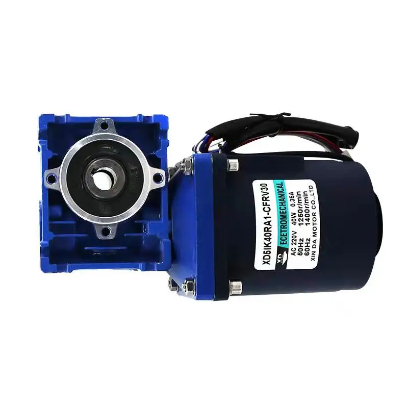 Imagem -04 - Eixo de Saída Duplo Worm Gear Motor Regulador de Velocidade Velocidade Ajustável cw Ccw High Torque Auto-locking Rv30 220v ac