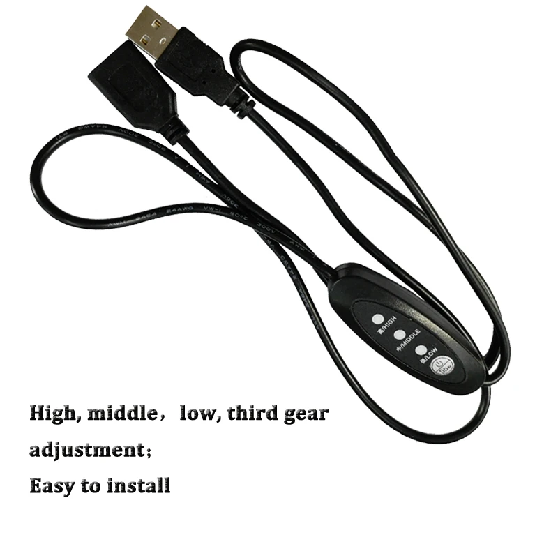 Gdstime-PC وحدة تحكم في سرعة المروحة ، كابل تمديد USB مع سلك التبديل ، وحدة تحكم المروحة ، معدات التنظيم ، 1 متر ، 100 سنتيمتر