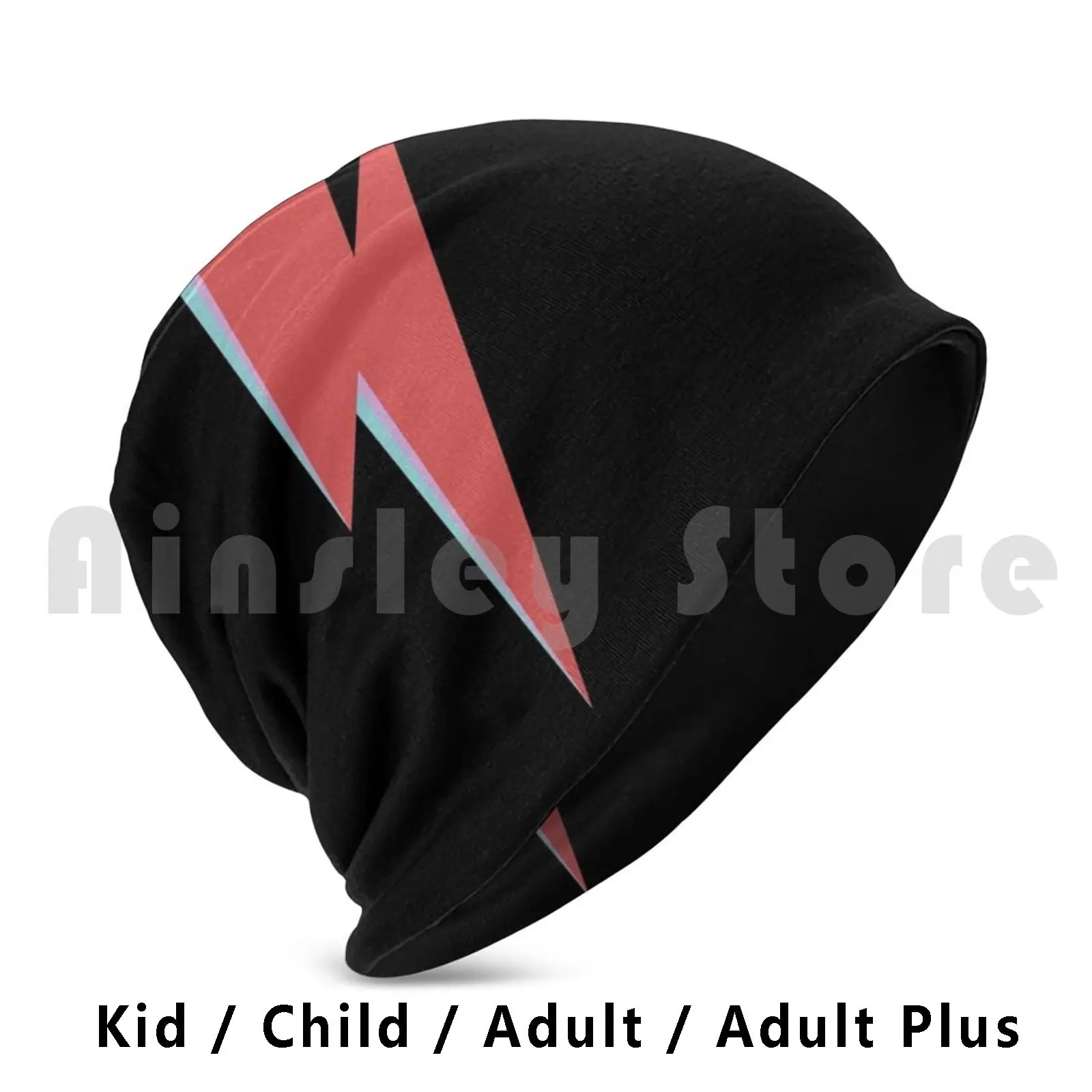 Bowie Bolt Hat Hat Lightning Bolt Classic Red Blue Purple Thunder 3d Laptop Teen