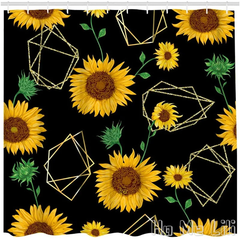 Sunflower Shower Curtain By Ho Me Lili Autumal Wild Flower Half Zoom Up Nature Art Fabric Bathroom Decor Set With Hooks