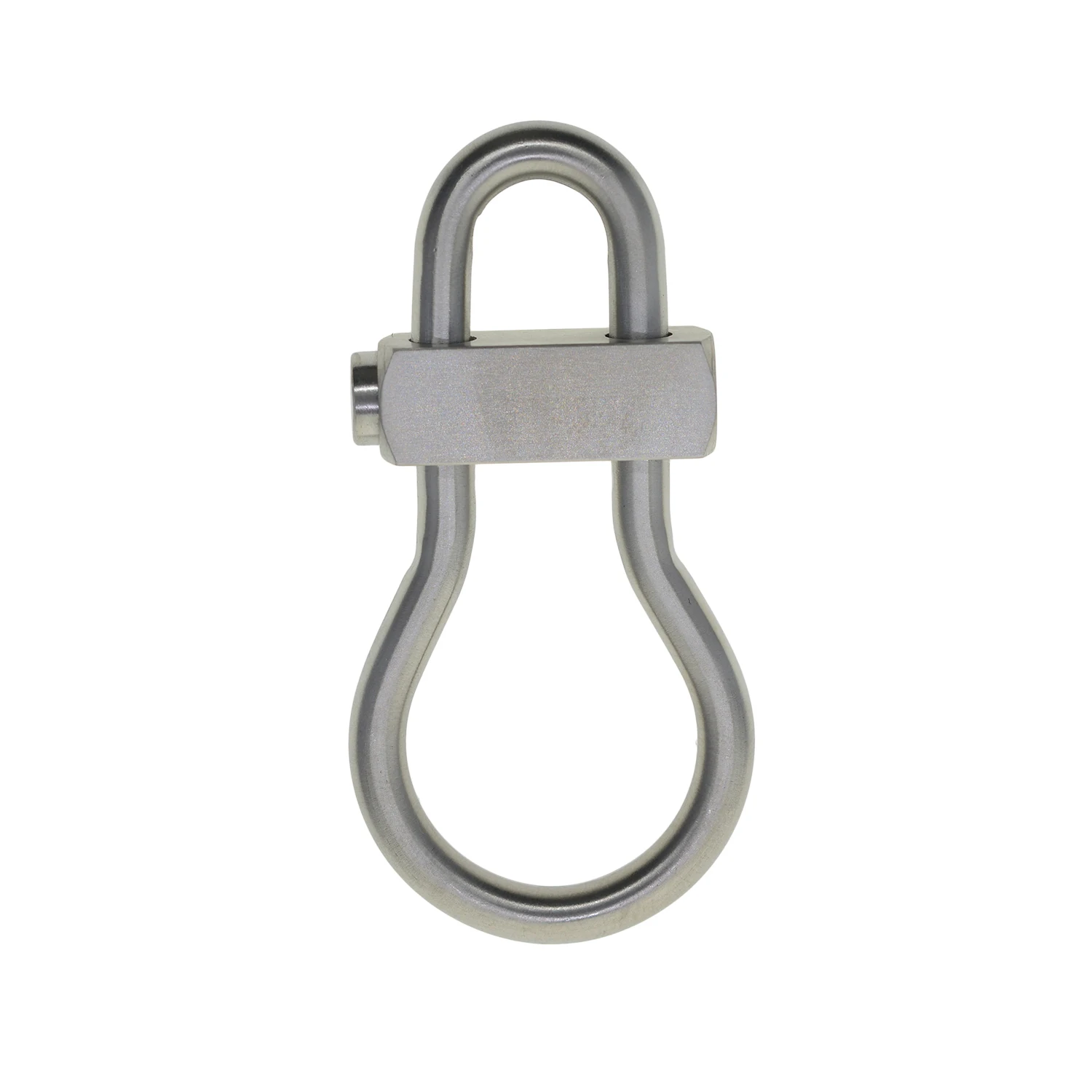 Heavy duty Solid 304  Matte stainless steel Oval bulb spring snap Locking clip lock Carabiner keychains FOB dog leash connector