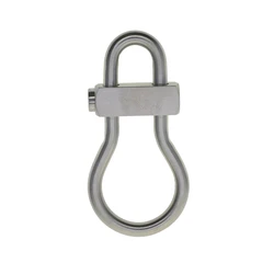 Heavy duty Solid 304  Matte stainless steel Oval bulb spring snap Locking clip lock Carabiner keychains FOB dog leash connector