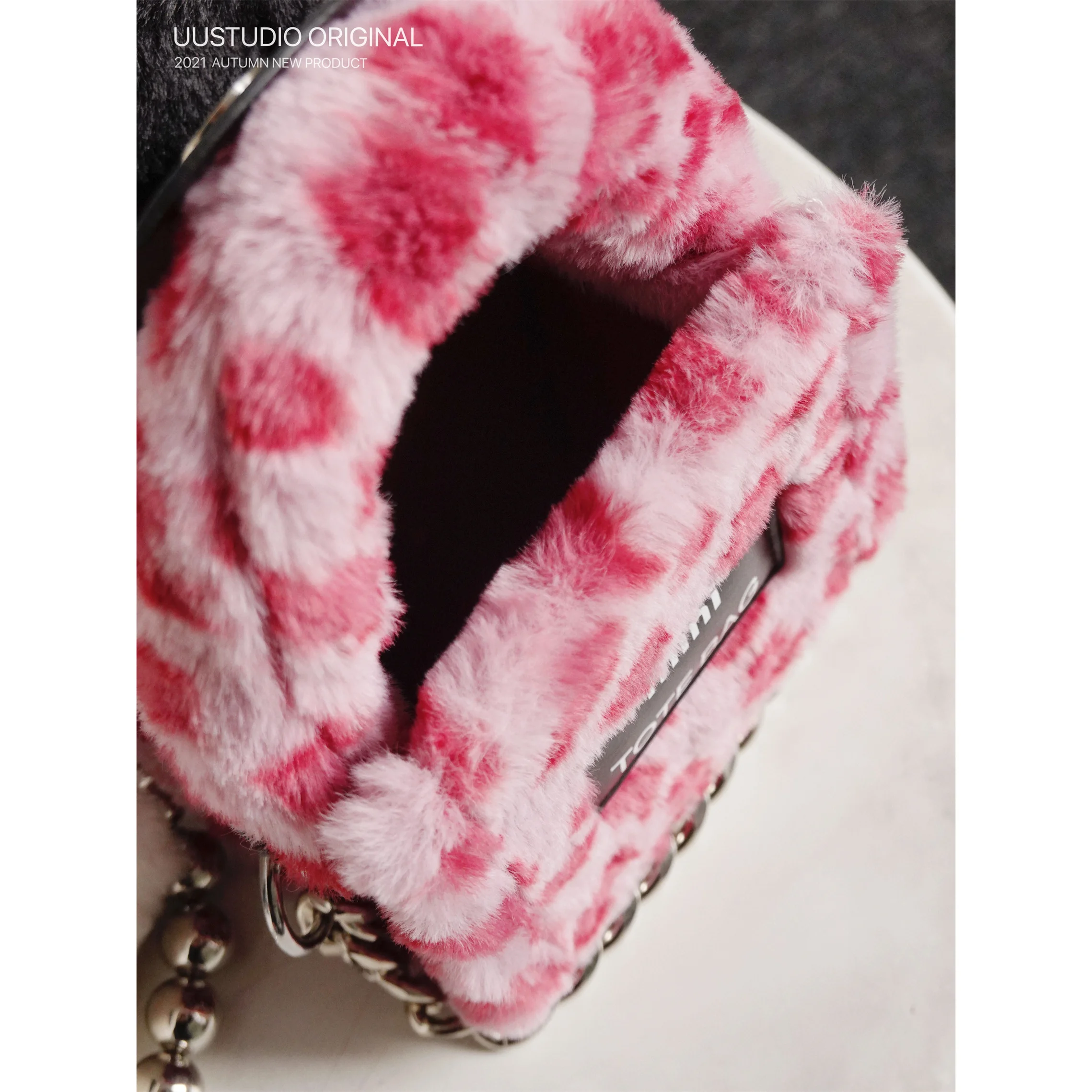 Women\'s Winter Luxury Brand Design Satchels Handbags Female Bag Faux Fur Purses Leopard Shoulder Totes  Female mini phone Bag