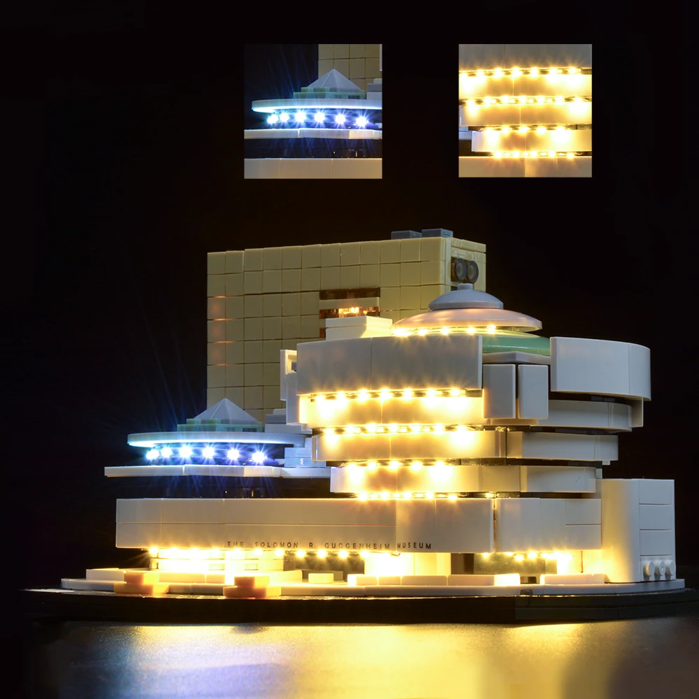 LED Light  Kit  For 21035  Architecture Solomon R. Guggenheim Museum DIY Toys Set (Not Included Building Blocks)