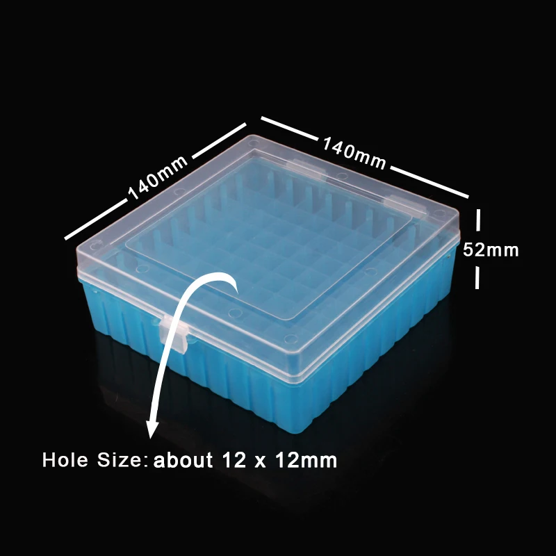 Tubo de centrífuga de laboratorio cuadrado de plástico, caja con cubierta de conexión, 1,5 agujeros, 1 unidad, 1,8 ml, 100 ml, 2ml