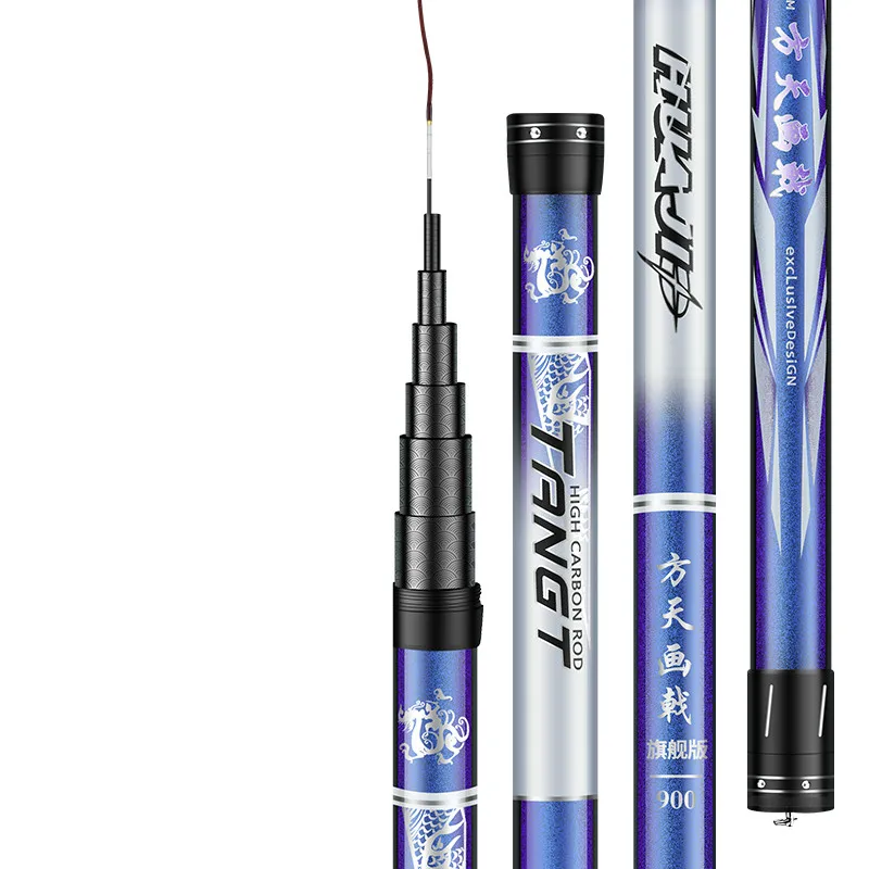 

8m-15m Power Hand Rod 4H 5H 6H Hard Taiwan Fishing Olta Vara De Pesca High Carbon Fiber Carp Fish Canne for Black Pit