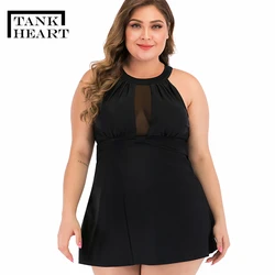 Two piece swimsuit with skirt plus size swimwear large sizes Biquini tankini swimsuits women push up swimdress ff swim suit XXXL