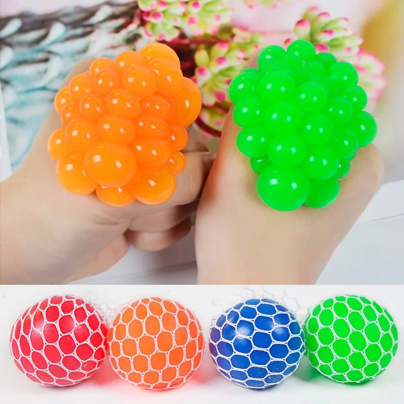 

5cm Vent Ball Mesh Soft Grape Balls Hand Fidget Toy Relieve Pressure Kids Children Squeeze Decompression Toys Adults Child Gift