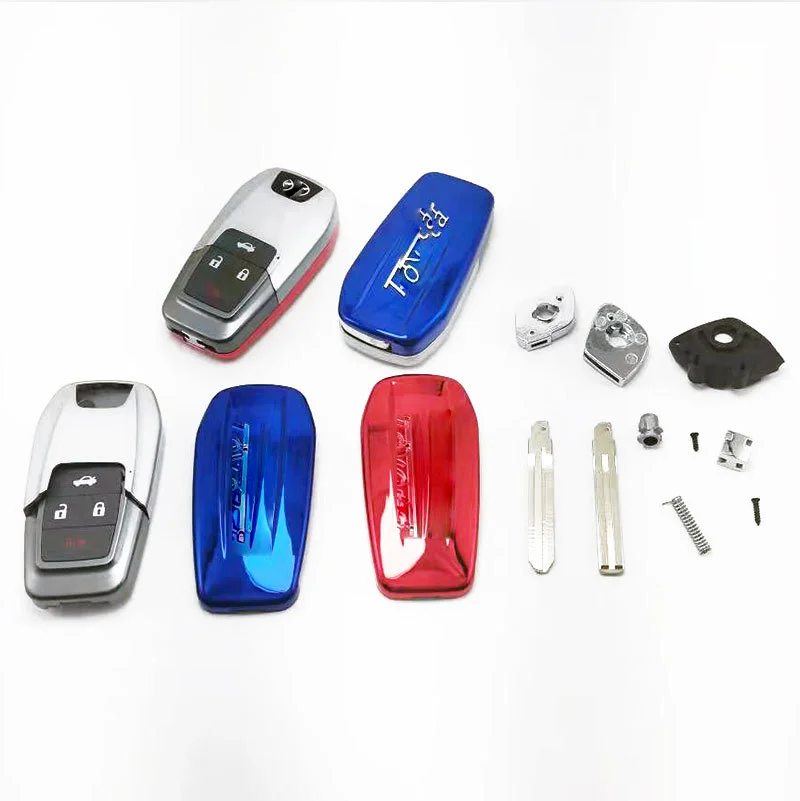 New Style 2/3/4 Buttons Updated Flip Remote Key Case For Toyota Avlon Crown Corolla Camry RAV4 Reiz Yaris Prado Key Shell TOY43