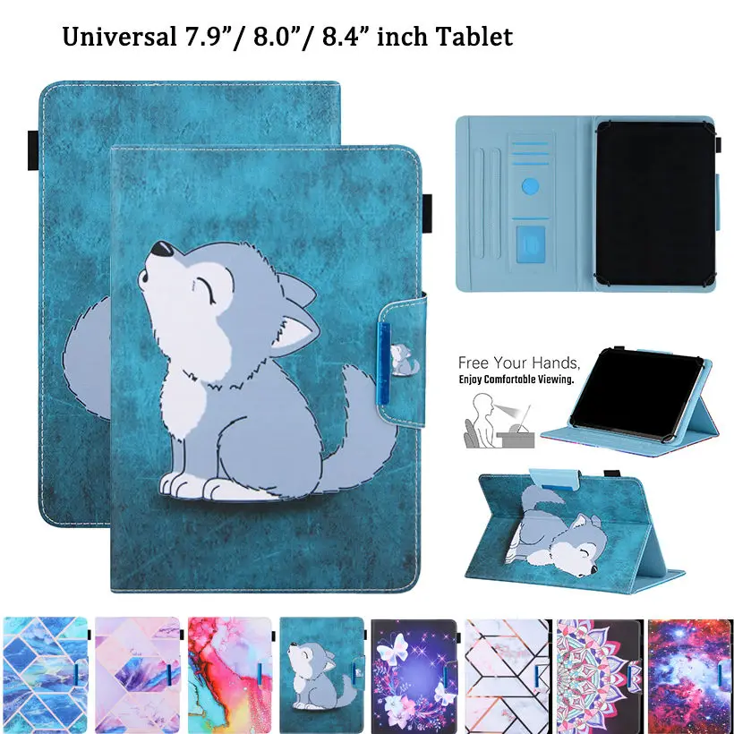 

Универсальный чехол Fashion Wolf 8,0 дюйма для Huawei matepad T8 M3 M5 M6 8,4 8,0, чехол для iPad mini 5 4 3 2 Funda Coque Capa