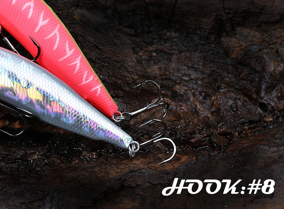 TSURINOYA Jerkbait Suspending Minnow Angelköder 77SP DW101 77mm 8,5g 0,7-0,9m Hecht Barsch Künstliche Hartköder Wobbler Köder – Detail 13